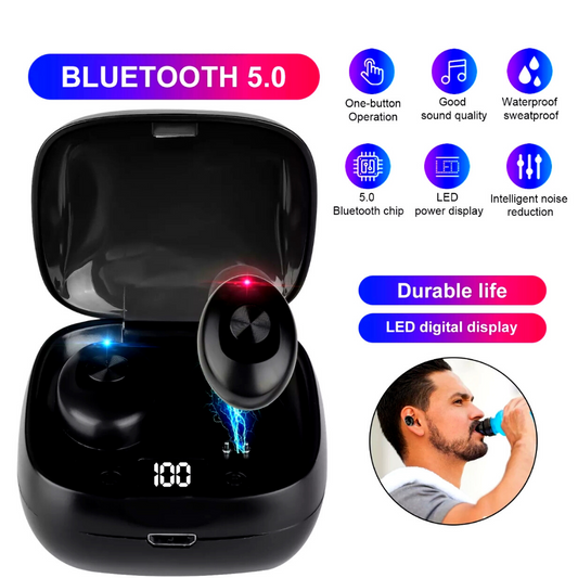 Mini Bluetooth 5.0 Wireless Headset TWS Earphones Stereo Headphones Earbuds