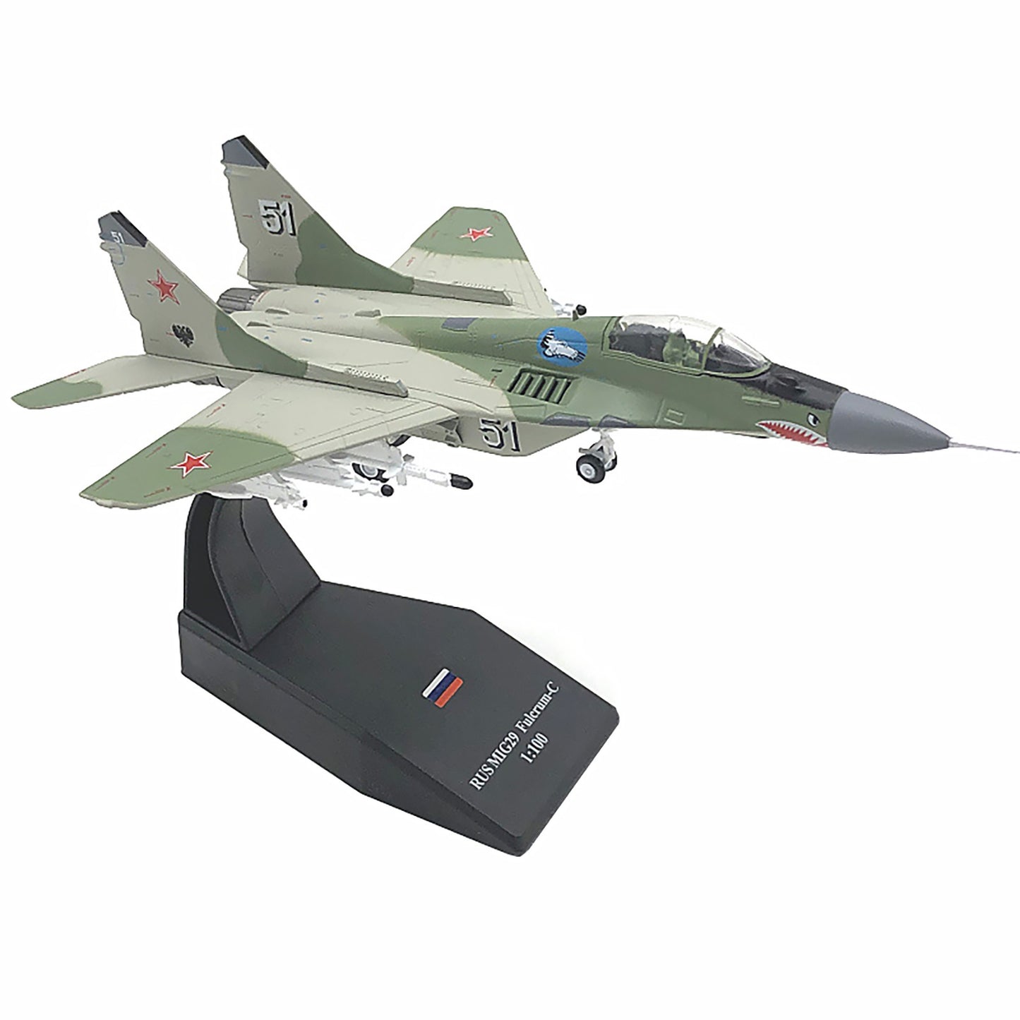 1/100 Diecast Russian MIG-29 Aircraft Model Military Airplane Plane Display Gift