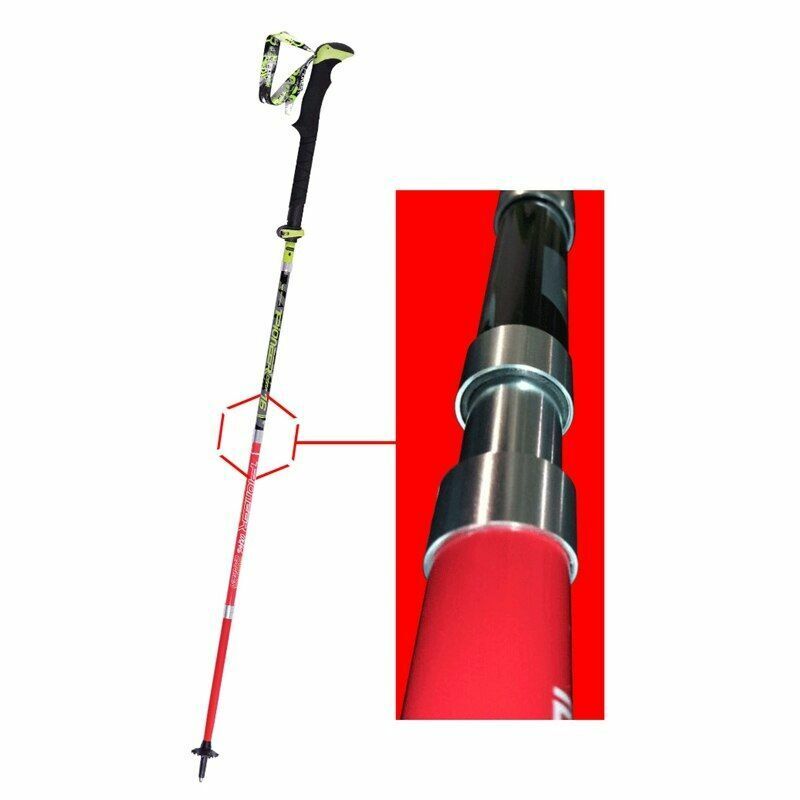 Carbon Fiber Walking Sticks Folding Trekking Poles Outdoor Camping Hiking Trail