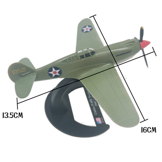 13.5cm 1:72 WWII P-40B WARHAWK FIGHTER 1942 US Aircraft Model Military Ornaments