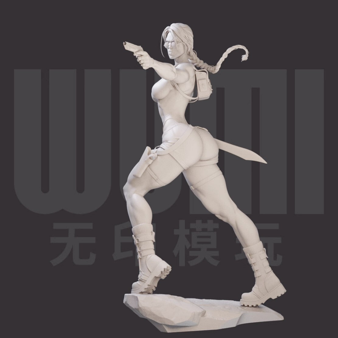 1/24 resin figures model Tomb Double Lance Laura Unassembled unpainted