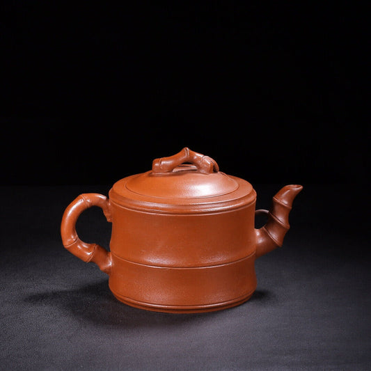 Chinese Yixing Zisha Clay Handmade Exquisite Teapot (竹节 底款:朱可心)