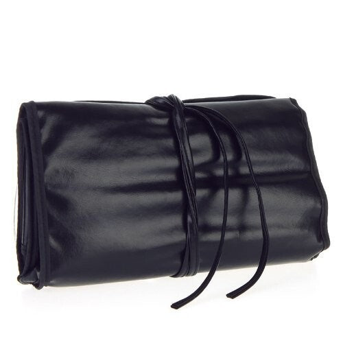 32-Piece Black Cosmetic Makeup Brush Set with Black Bag