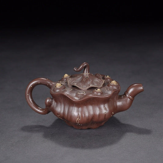 Chinese Yixing Zisha Clay Handmade Exquisite Teapot(莲子 底款:蒋蓉)