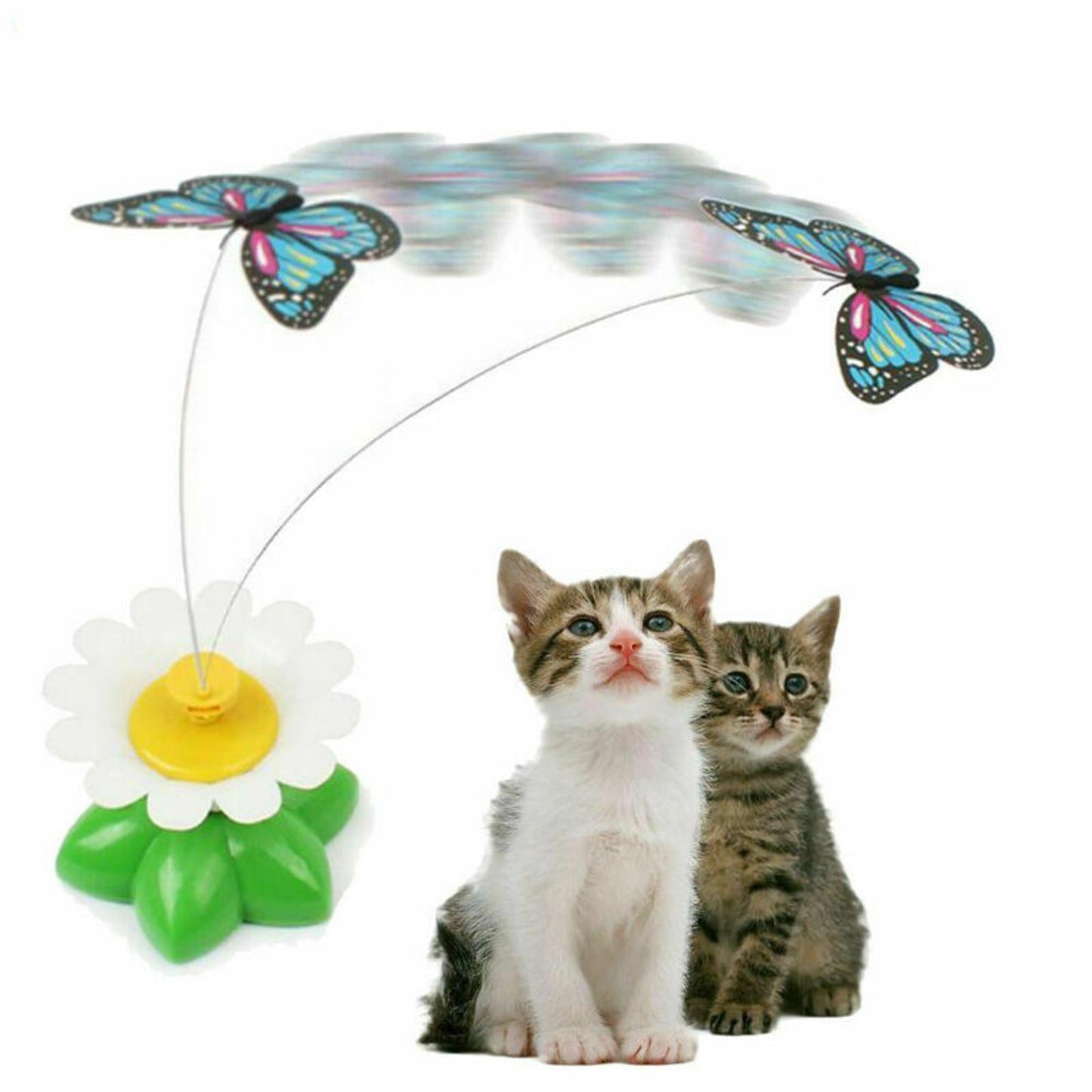 Fun Pet Electric Rotating Butterfly Toy For Cat Teaser Training Interactive Toys