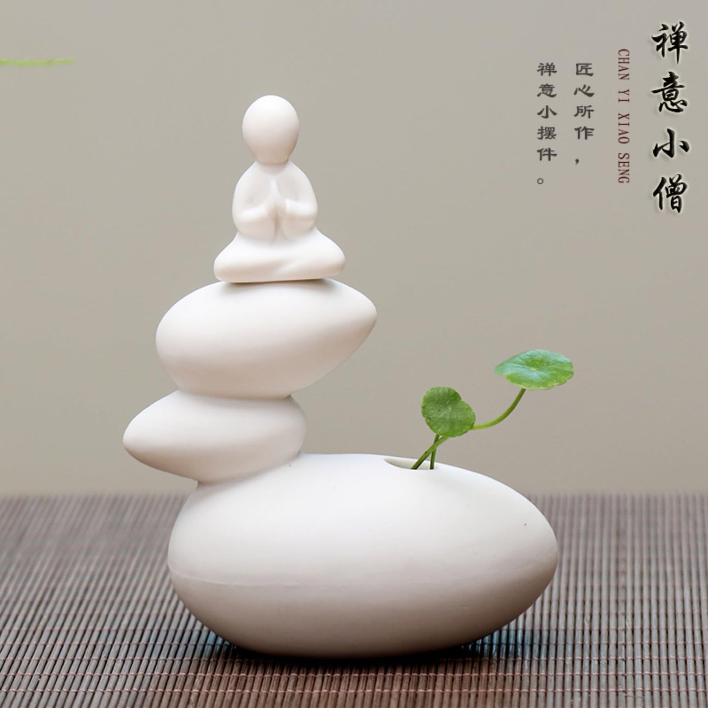 Chinese Buddha Statue Ceramic Hydroponic Tea Pet 12cm Tea Play Table Decoration