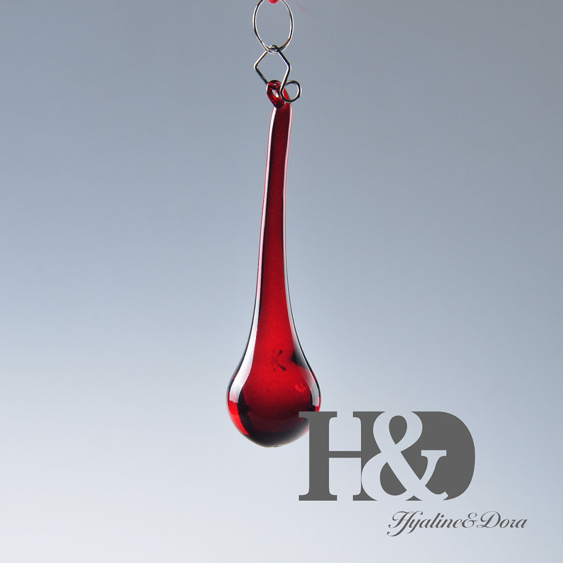 25 Red Rain Drop Crystal Prisms Pendant Chandelier Lamp Prims Part Hanging Decor