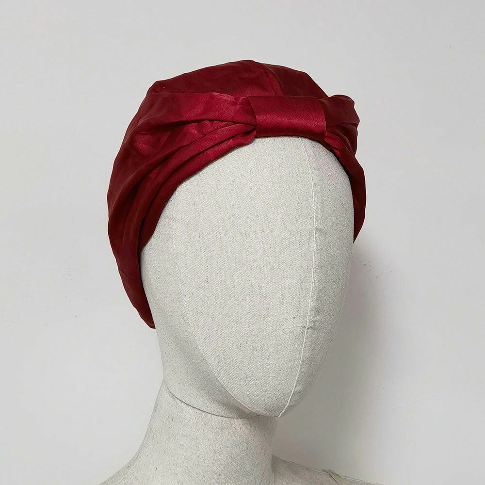 Women's Hats Soft Pure Silk Night Sleep Caps Bonnet Silk Head Cover Wide Elastic