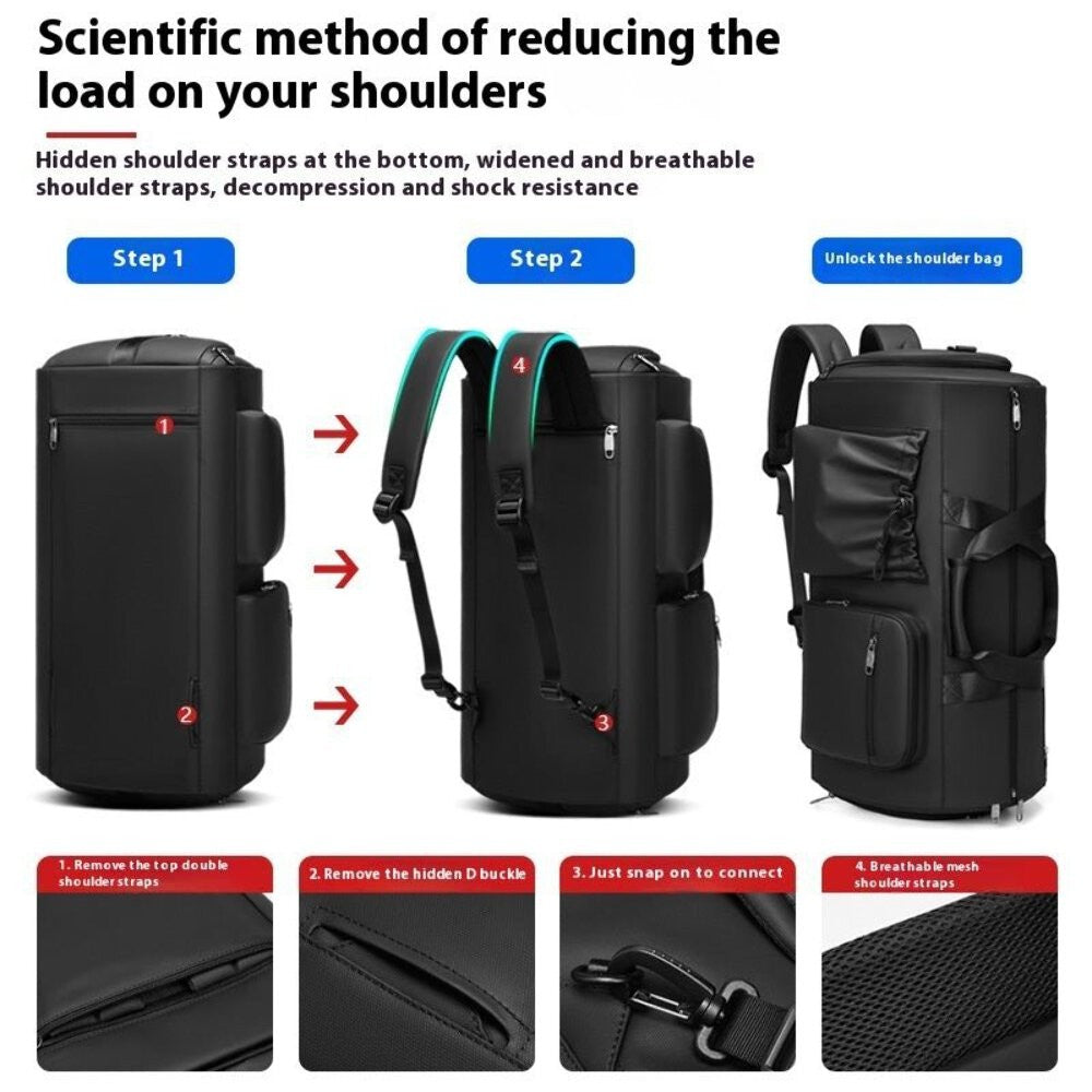 Travel Organizer Bag with Shoe Compartment 45L
