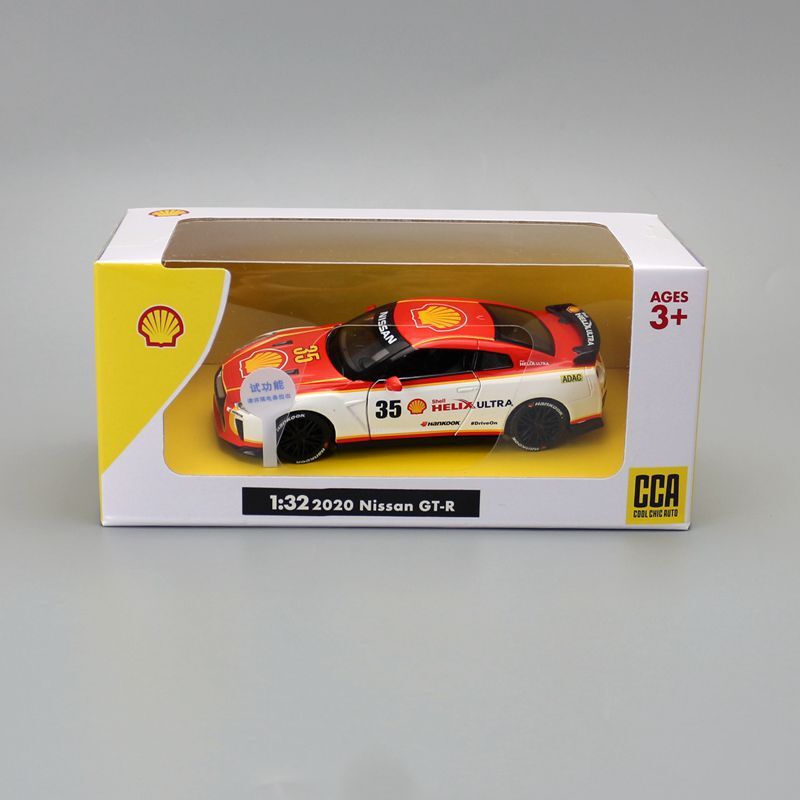 1:32 Nissan 2020 GT-R Racing Car Shell Metal Car Model Toy Pull Back Sound