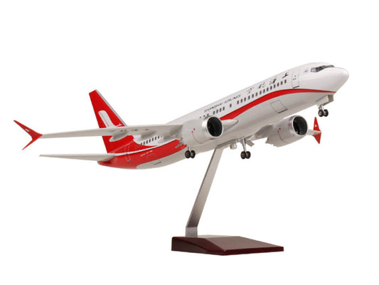1:85 47CM SHANGHAI AIRLINES BOEING 737 MAX Airplane Landing gear Resin Model