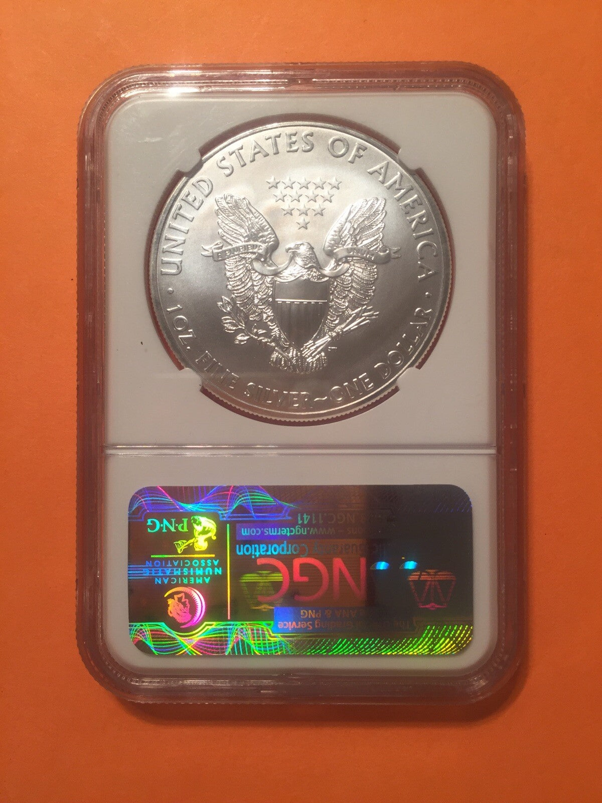 2012 American Silver Eagle ASE Coin 1oz FINE Silver NGC Holder MS69 美国鹰洋银币 MS 69