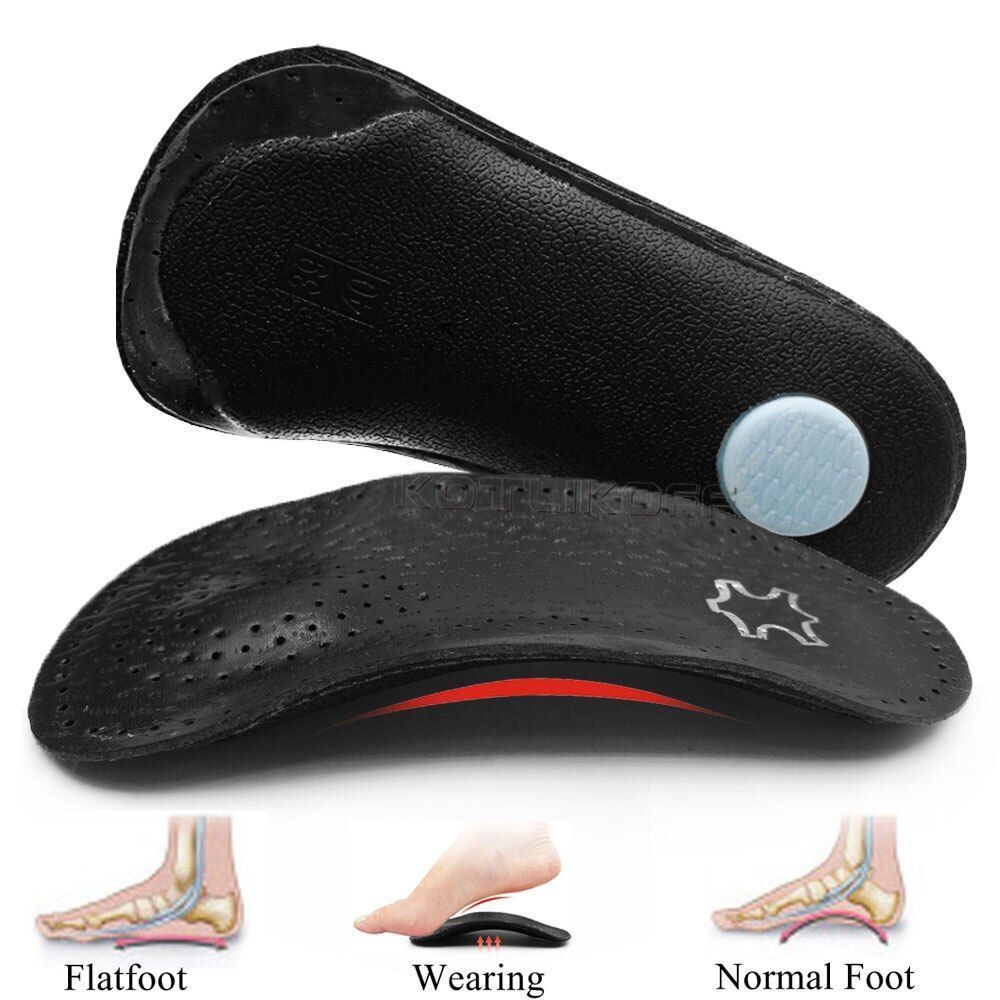 Women Men Shoe Insoles Leather Half/Full Pad Orthopedic Breathable Sole Inserts