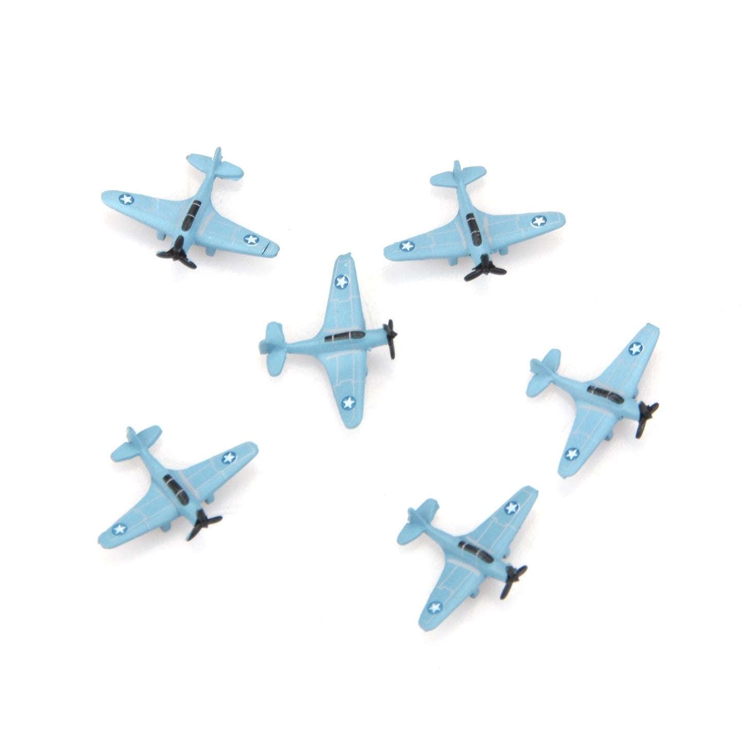 6PCS/Set 1cm 1/1000 US Aircraft Carrier TBD High Simulation Plane Model A