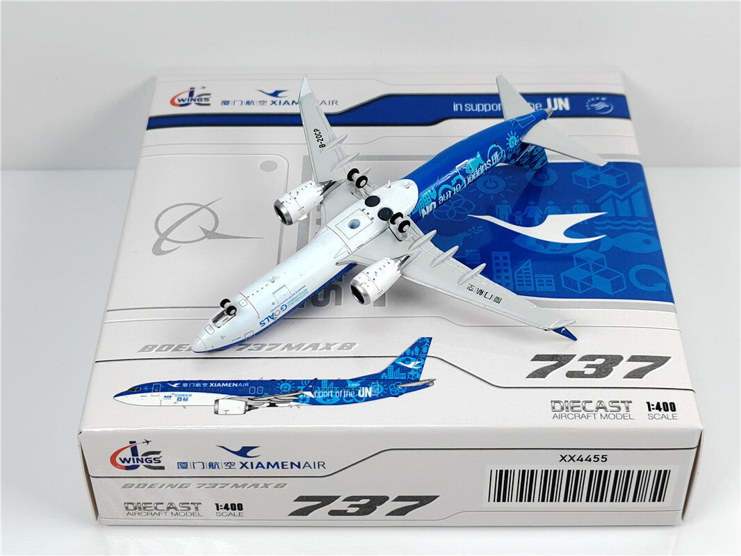 1:400 JC Wings XIAMENAIR BOEING B737MAX8 Passenger Airplane Diecast Model