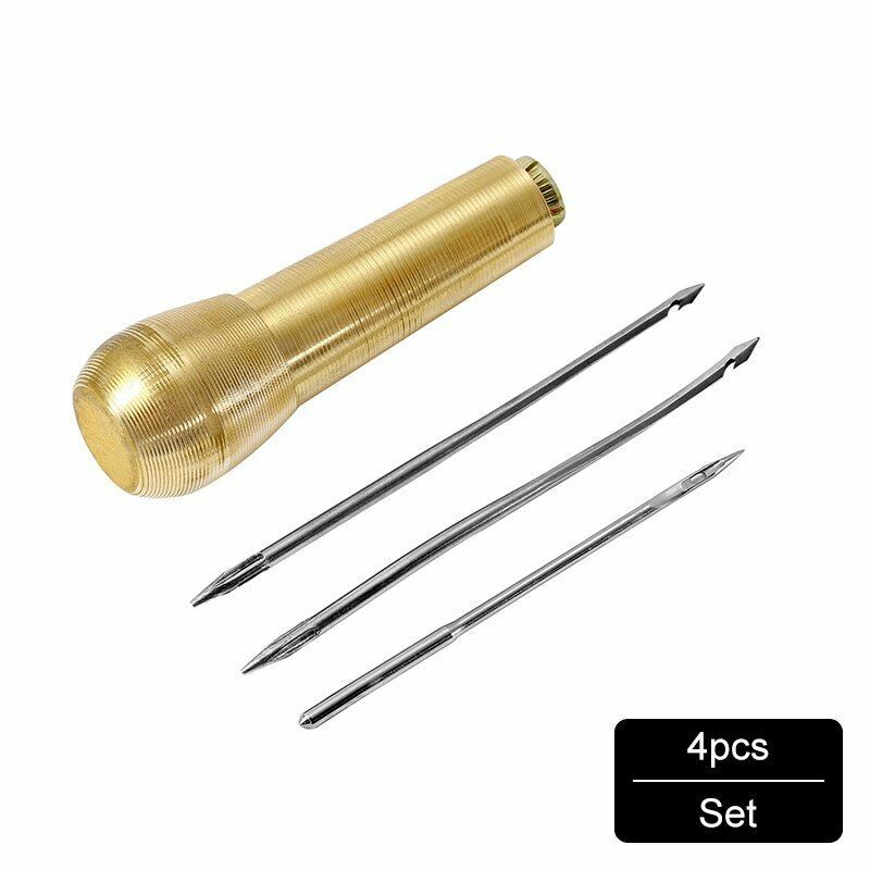 4Pcs/Set Canvas Leather Sewing Awls Taper Craft Needle Kits Hand Stitching Tools