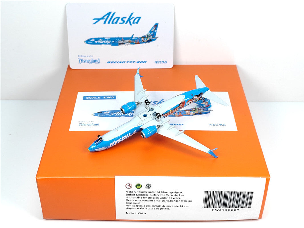 1:400 JC Wings ALASKA BOEING B737-800 Passenger Airplane Diecast Aircraft Model