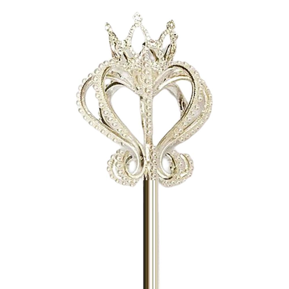 Magic Wand Rhinestone Scepter Pearl Crystal Pageant Handhelds Costume Props 53cm