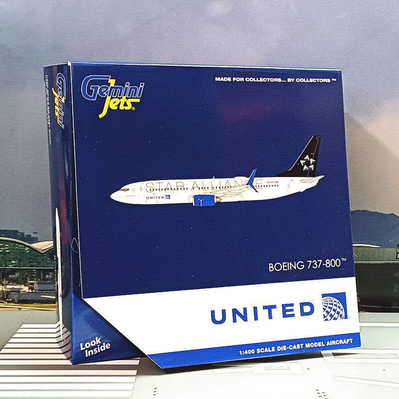 1:400 Geminijets United Airlines Boeing 737-800W N76516 Airplane Diecast Model