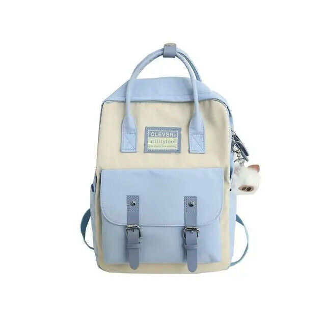 Women Backpack School Bags Teenagers Girls Patchwork Backpack Rucksack