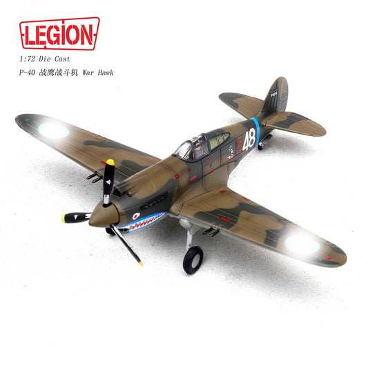 LEGION 1/72 (Hawk 81A-2) P-40C Fighter Plane Diecast Military Aircraft Model