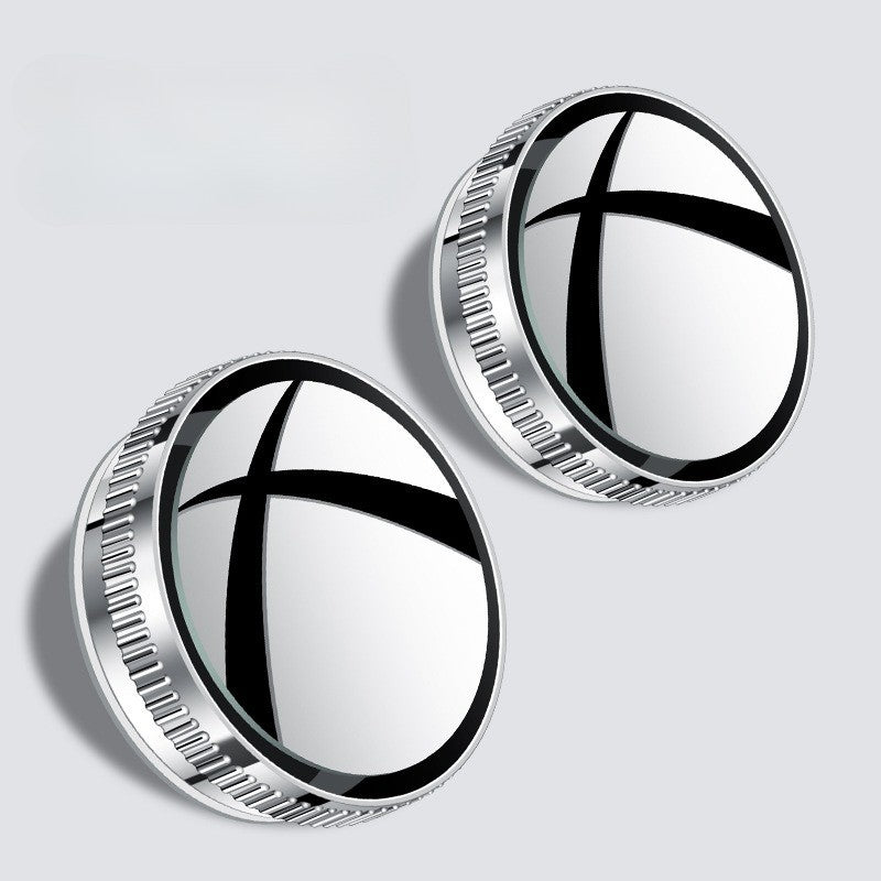 1pair Reversing Mirror Small Round Mirror HD Large View Suction Cup Blind Spot