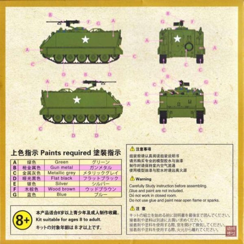 S-Model PS720070 1/72 M113A1 Armored Personnel Carrier 1+1 Plastic Model Kit