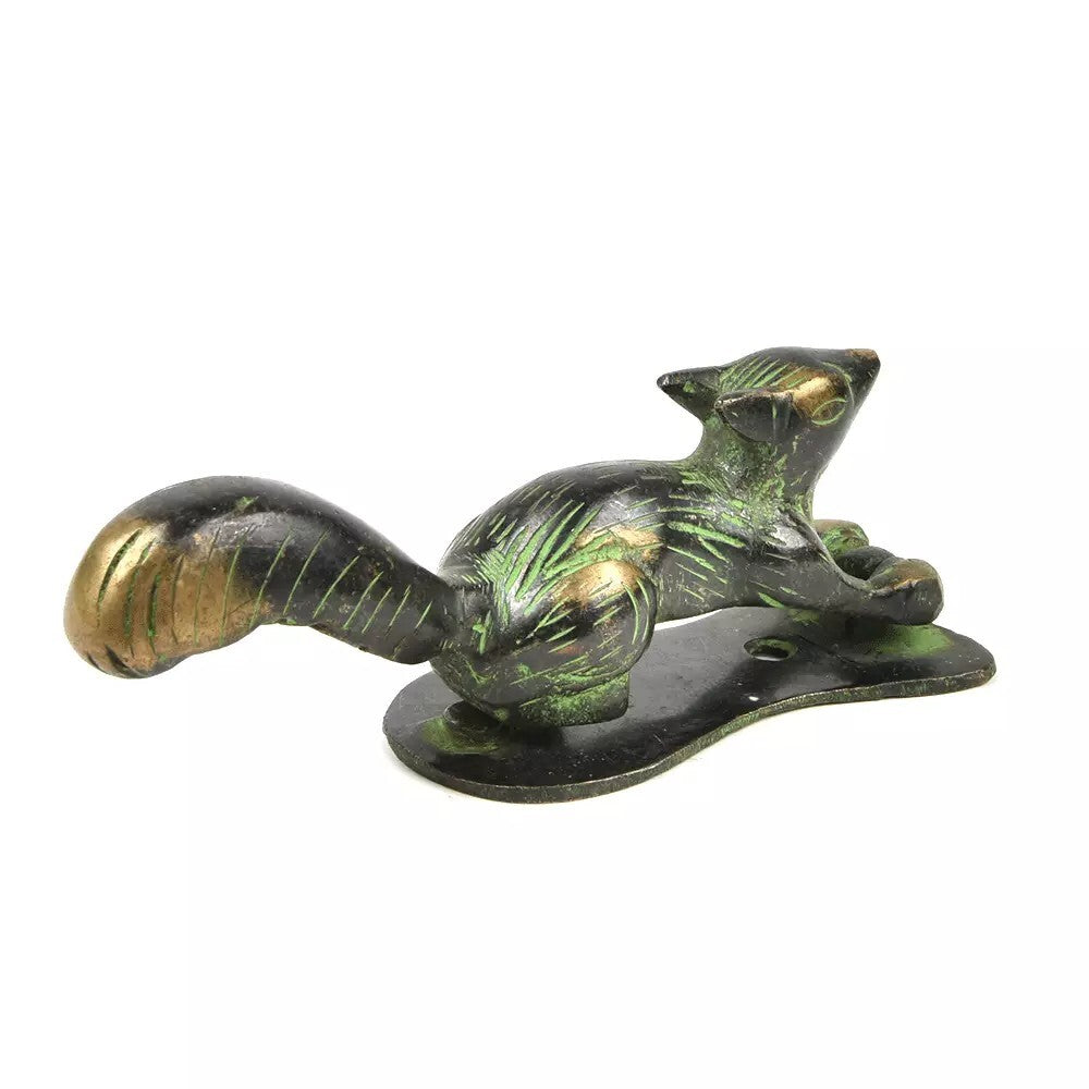 Antique Look Patina Brass Squirrel Door Knocker Door Bell Home Decor