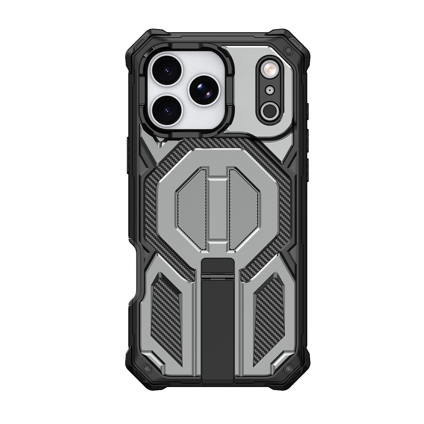 Apple 17 with front frame magnetic suction bracket three-proof mobile phone case