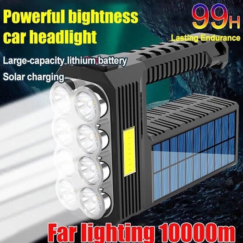 LAMPARA Linterna Potente Recargable Super Brillante de 8 Nucleos +impermeable