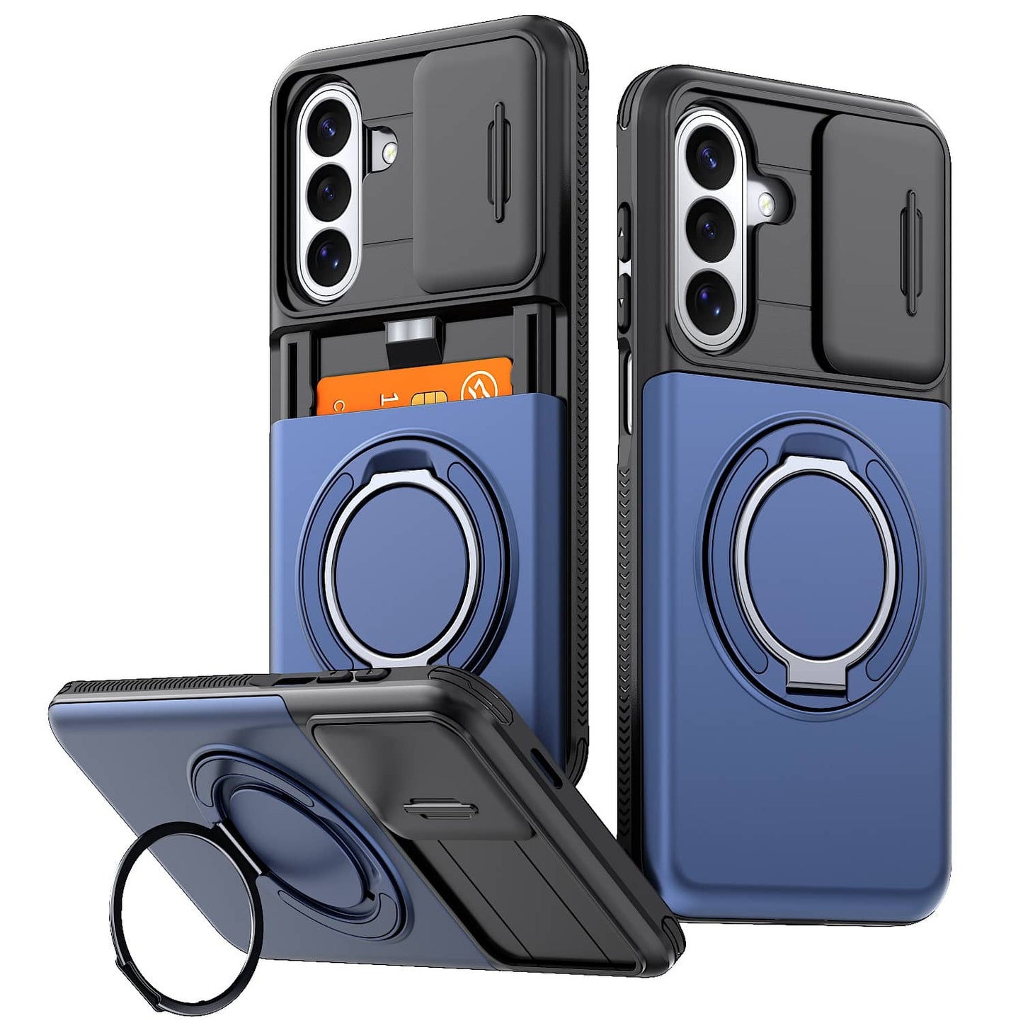 For Samsung Galaxy A57 A56 A37 A36 A27 A26 A17 Case with Card Holder & Kickstand