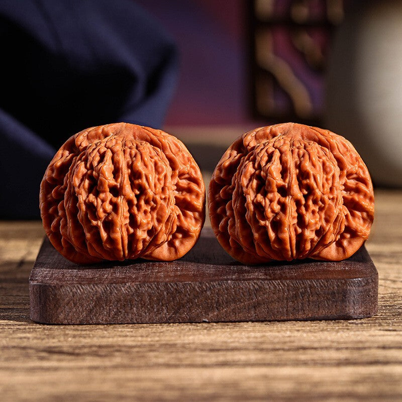 1 pair Chinese WenWan Walnut Hand Massage (四座楼狮子头)文玩核桃 40-41mm