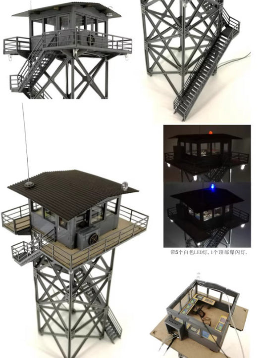 1:87 Architectural Scene HO Scale Control Tower Mould Parts Assemble model