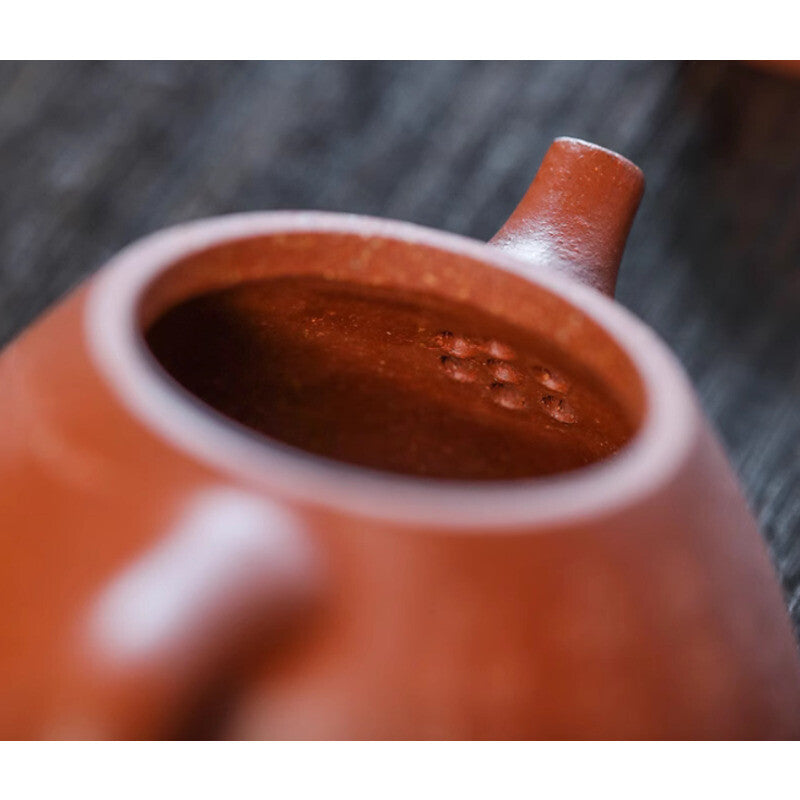 4.5" Chinese Yixing Zisha Pottery Jiangpo Clay 120CC Handmade Bamboo Teapot 石瓢壶