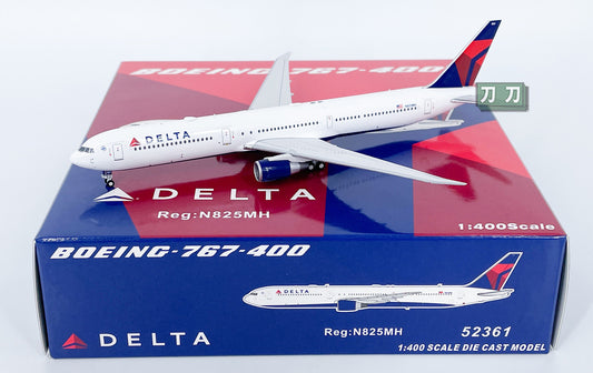 1:400 PandaModel DELTA B767-400 N825MH Passenger Airplane Diecast Model