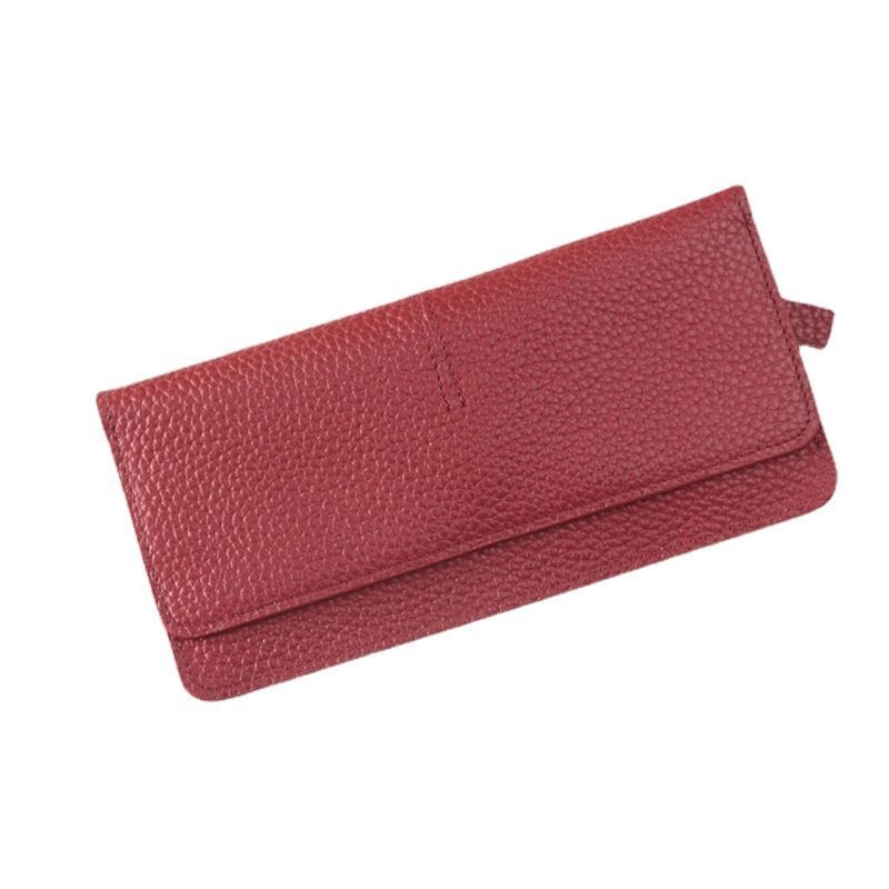 Genuine Leather Wallet Coin Purse Cowhide Long Zipper Card Holder 20*9.5*1cm 1PC