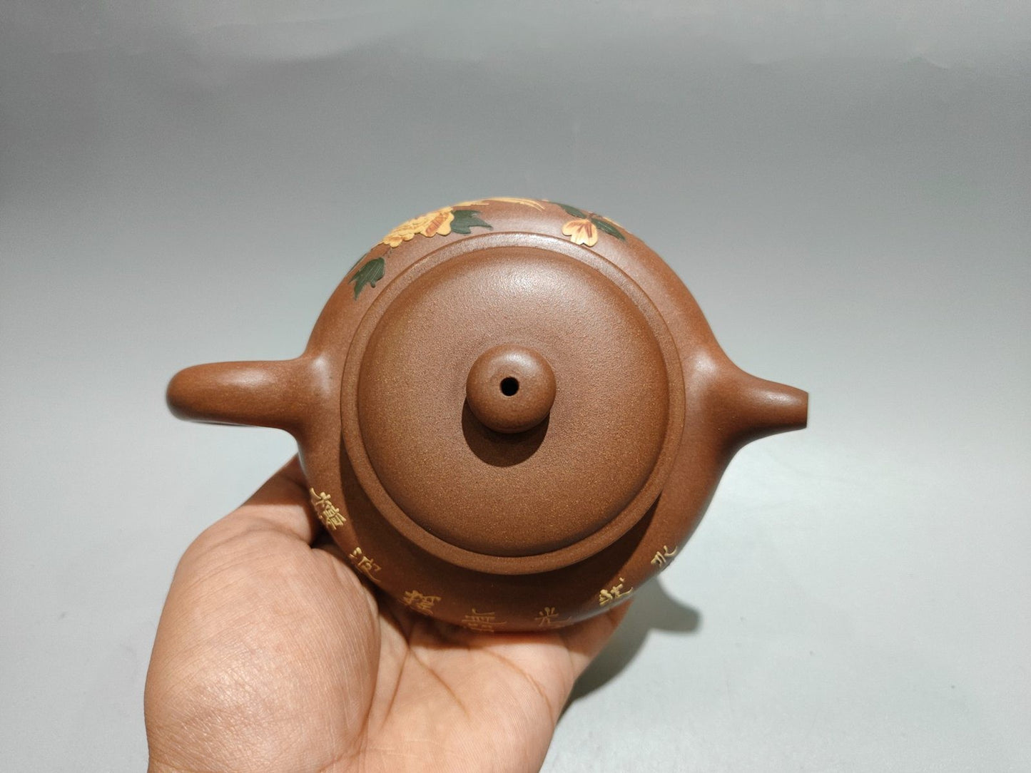 Chinese Yixing Zisha Clay Handmade Exquisite Flowers&Birds Teapot 31317
