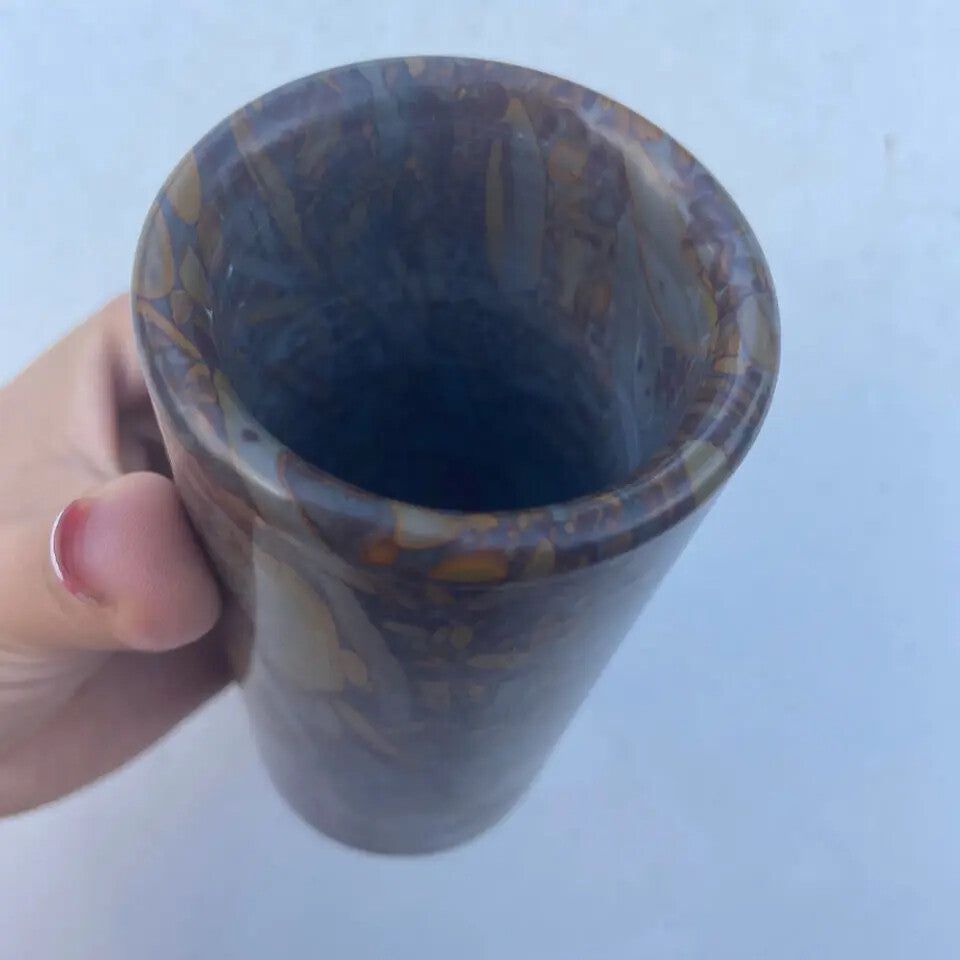 Natural Jade Stone Teacup with Lid Healthy Drinking Water Cups Purely Gifts