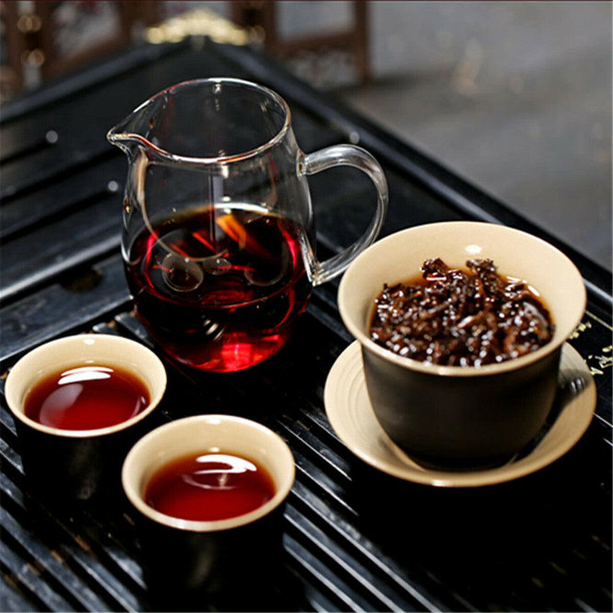 5件装黑普洱茶顶级云南原装普洱红茶普洱Tuo Cha 500克-