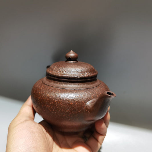 vintage chinese yixing purple clay teapot zisha ceremony carving Collectible art