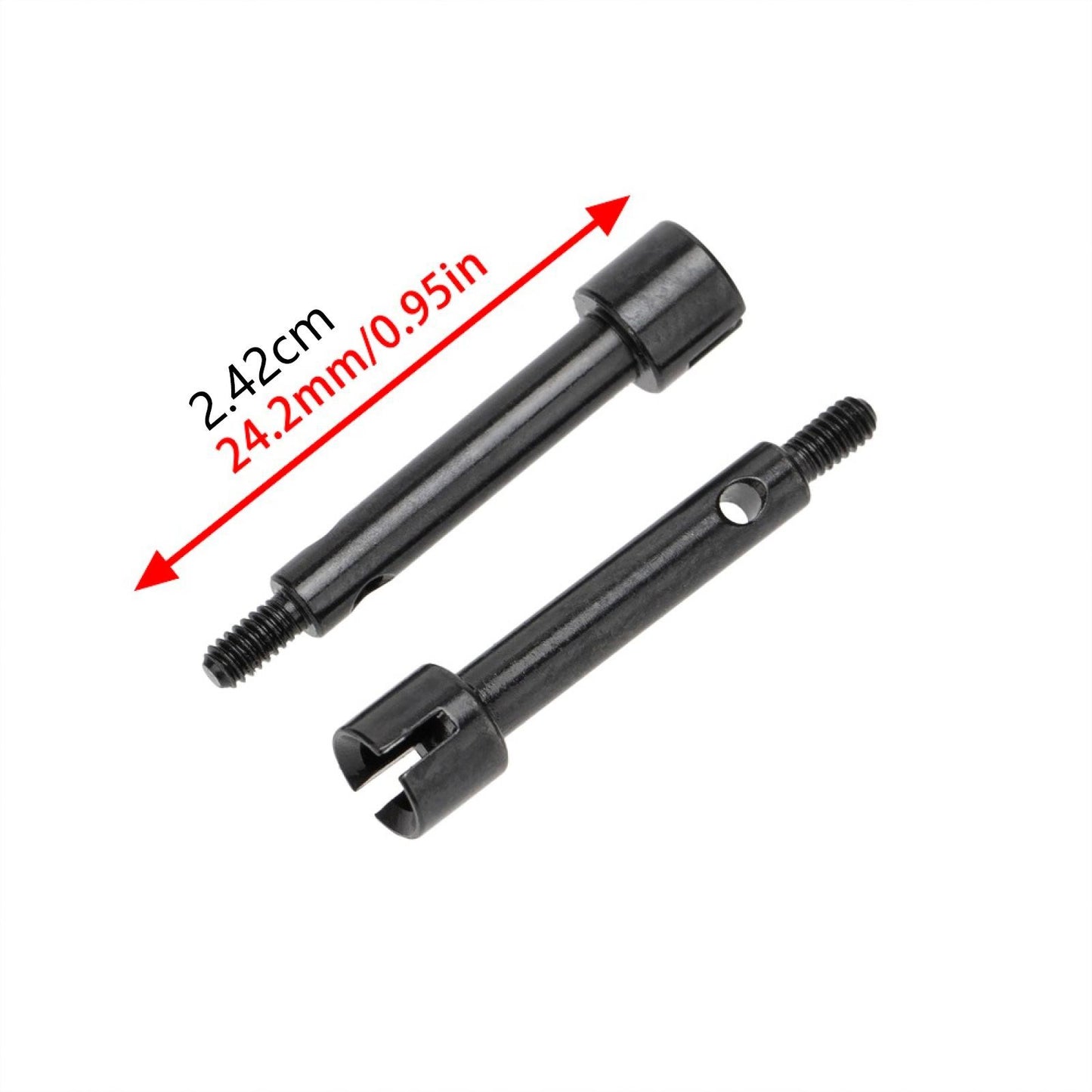 New 4mm Widen Wheel Hub Metal Wheel Axle Set For Axial SCX24 90081 RC Car Parts
