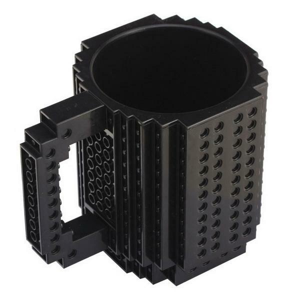 Creative Build-on Brick Drinking Mug - BPA-free Plastic Cup, Holds 12 Ounces