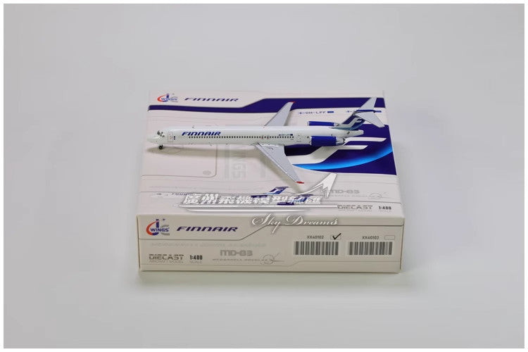 1:400 JC Wings FINNAIR McDonnell Douglas MD-83 Passenger Airplane Diecast Model