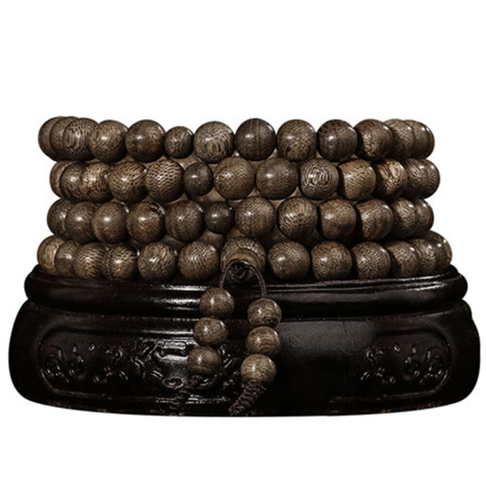 Bracelet/Necklace Vietnam Agarwood Mala Buddhism 108 Meditation 8mm