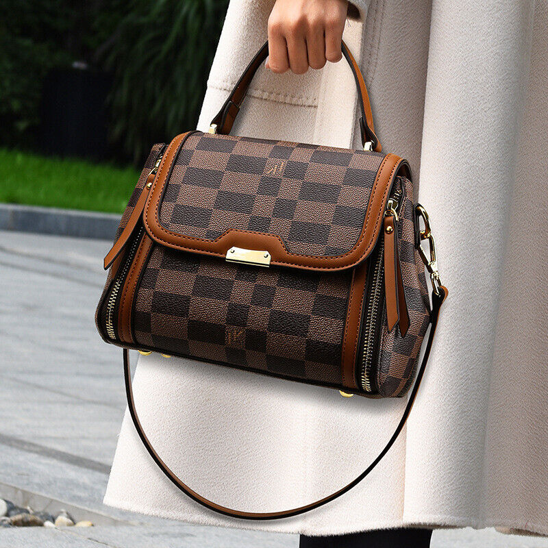 Ladies Faux Leather Shoulder Bag Tote Purse Handbags Messenger Crossbody Satchel