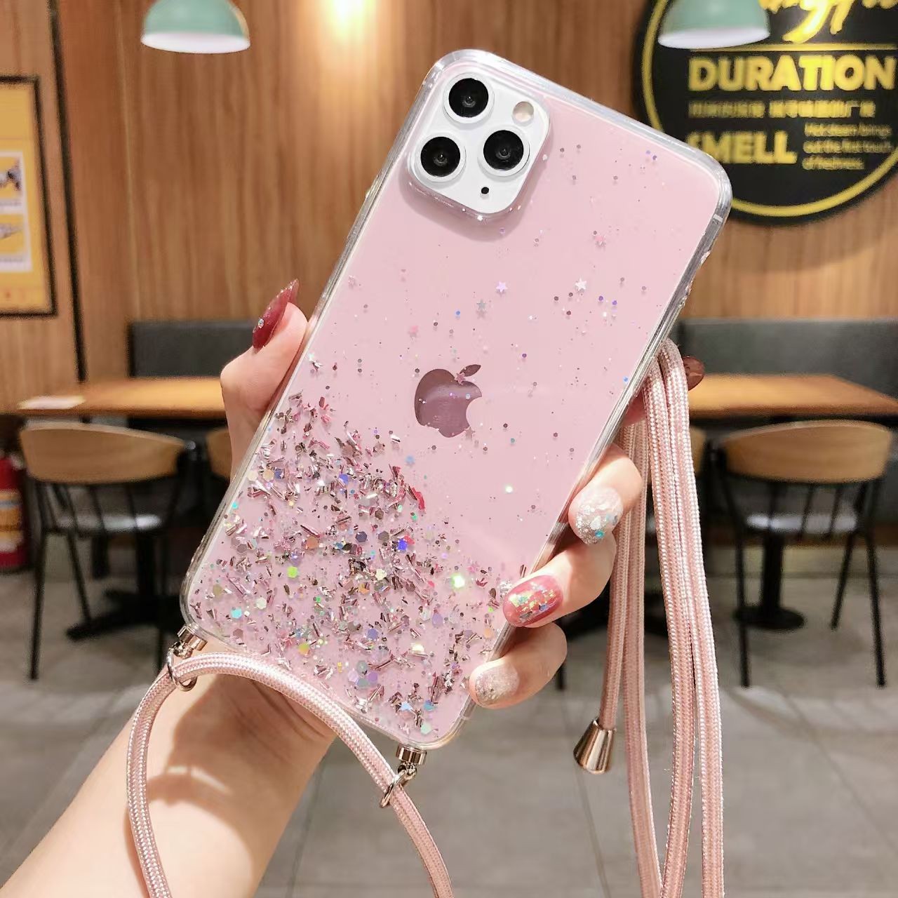 Transparent Star Sequins TPU Phonecase for IPhone17Pro/17/16/15 /14/13/12/11/XR