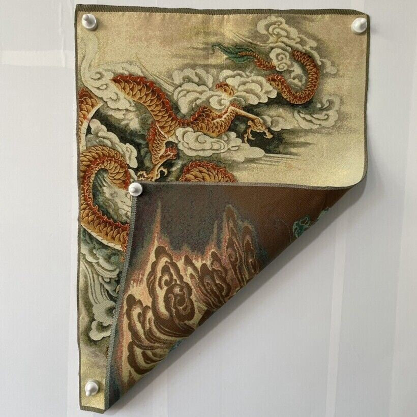Chinese Old Silk Embroidery Painting Home Tang Ka Mural "Dragon"Painting