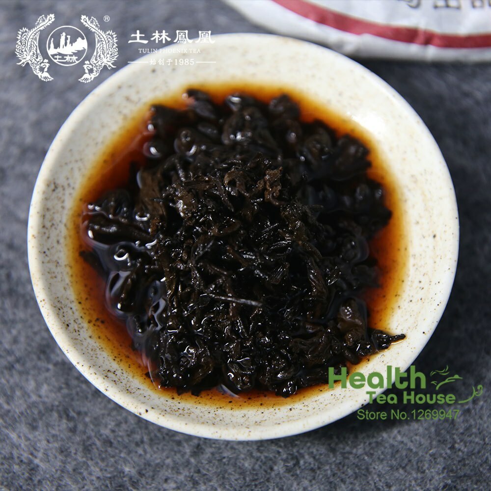 Material Ripe Pu Erh Tea 357g/12.59oz TuLin "Long Feng Cheng Xiang"