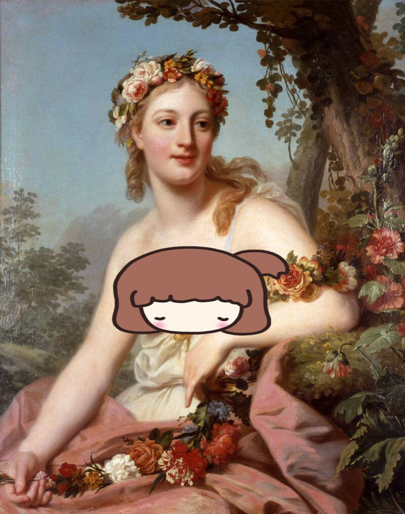 Oil painting beauty girl portrait in landscape Flora-Alexander-Roslin-canvas art