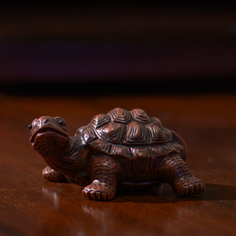 Handmade Artware Turtle China Mascot Yixing Zisha Purple Clay Tea Pet Creative